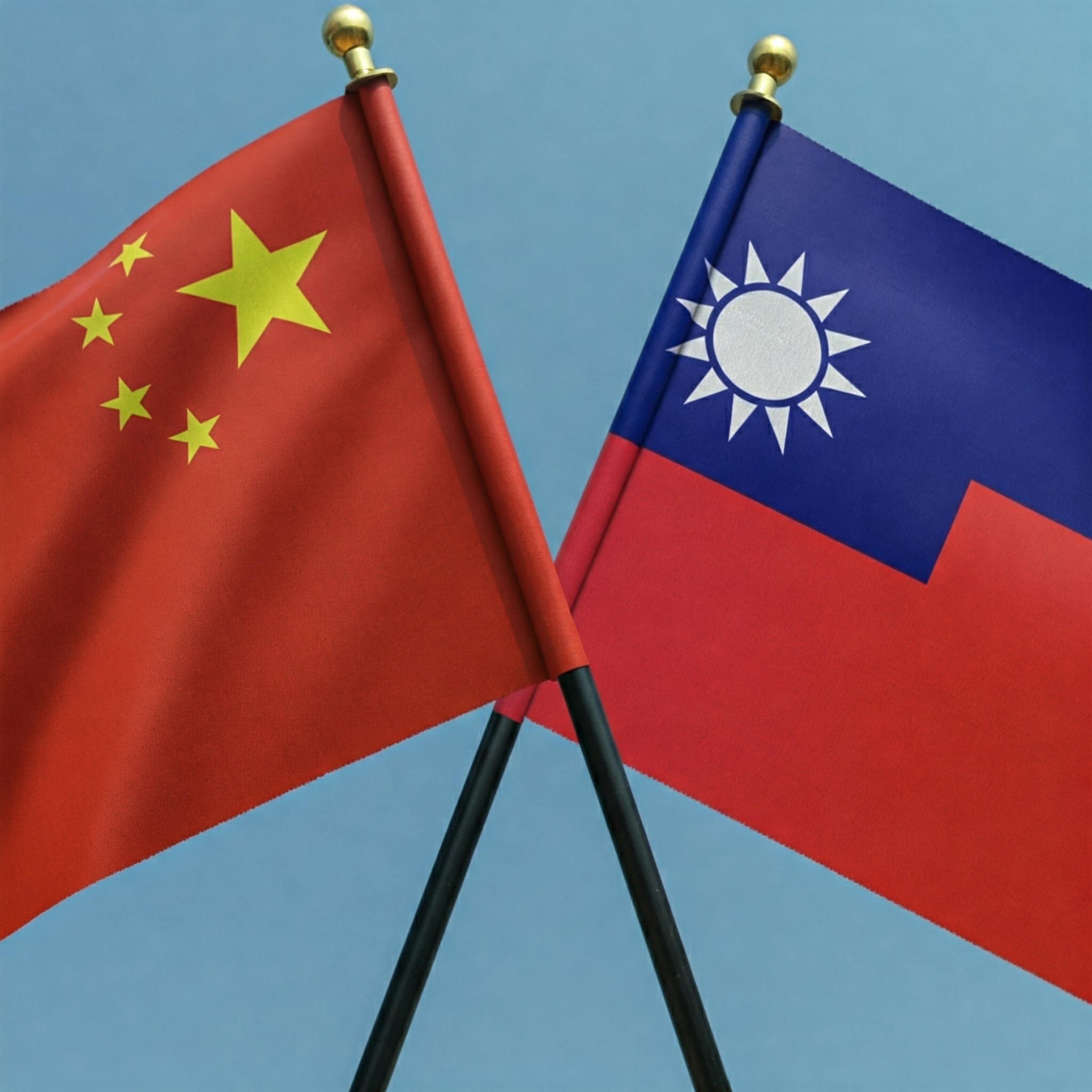 台湾有事に際する中国と台湾の国旗