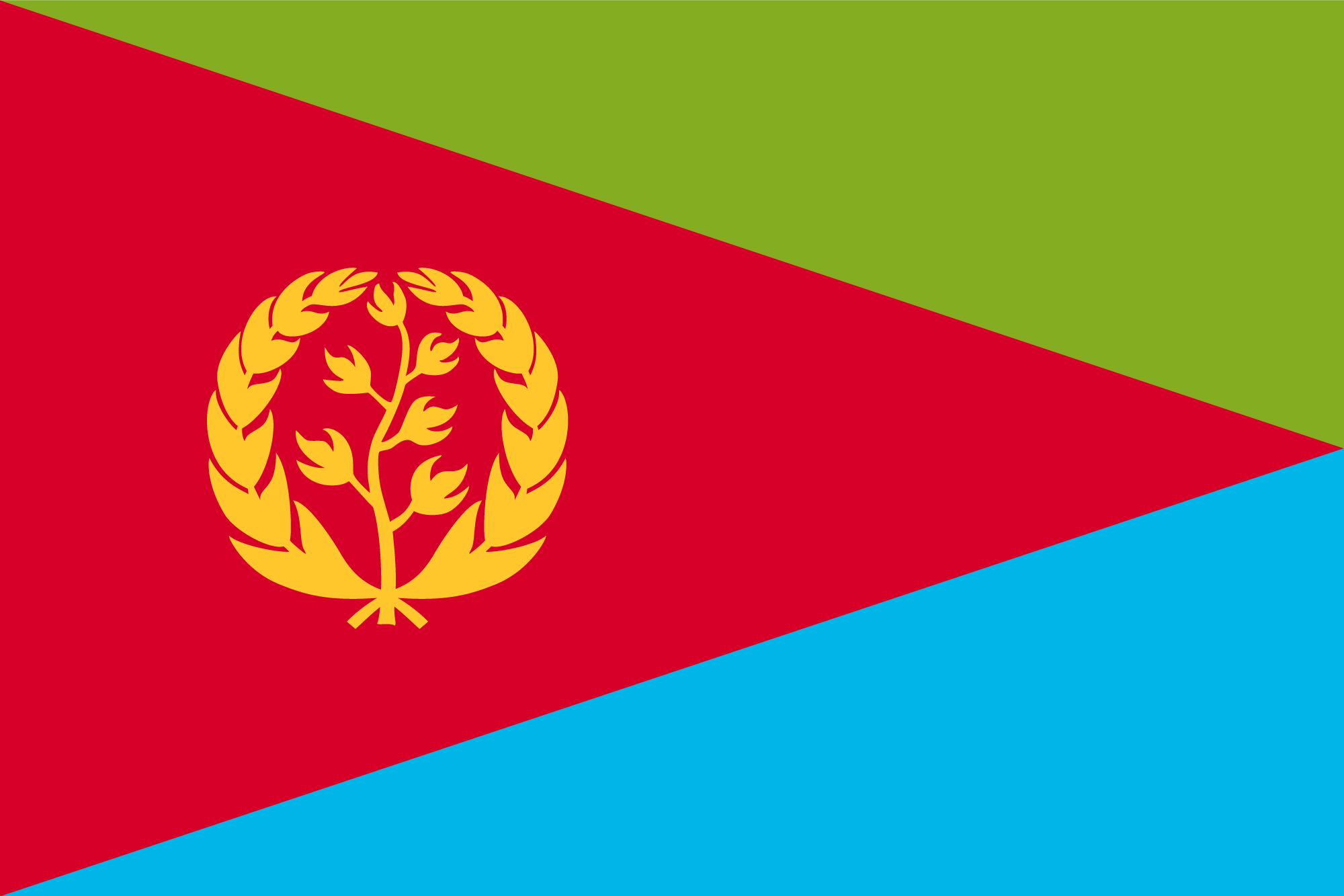 エリトリアの国旗と風景
