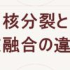 核分裂と核融合の違い