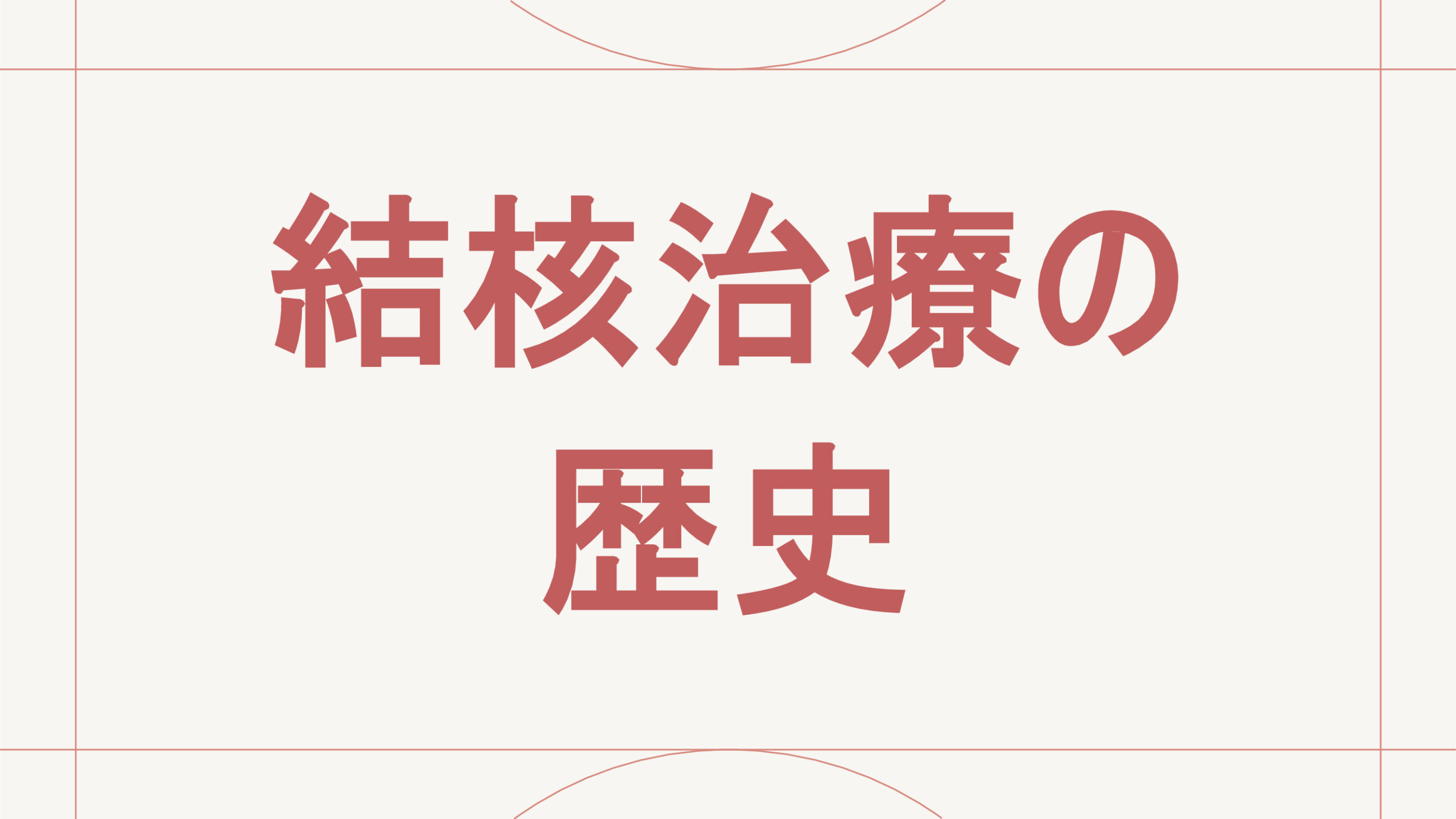 結核治療の歴史